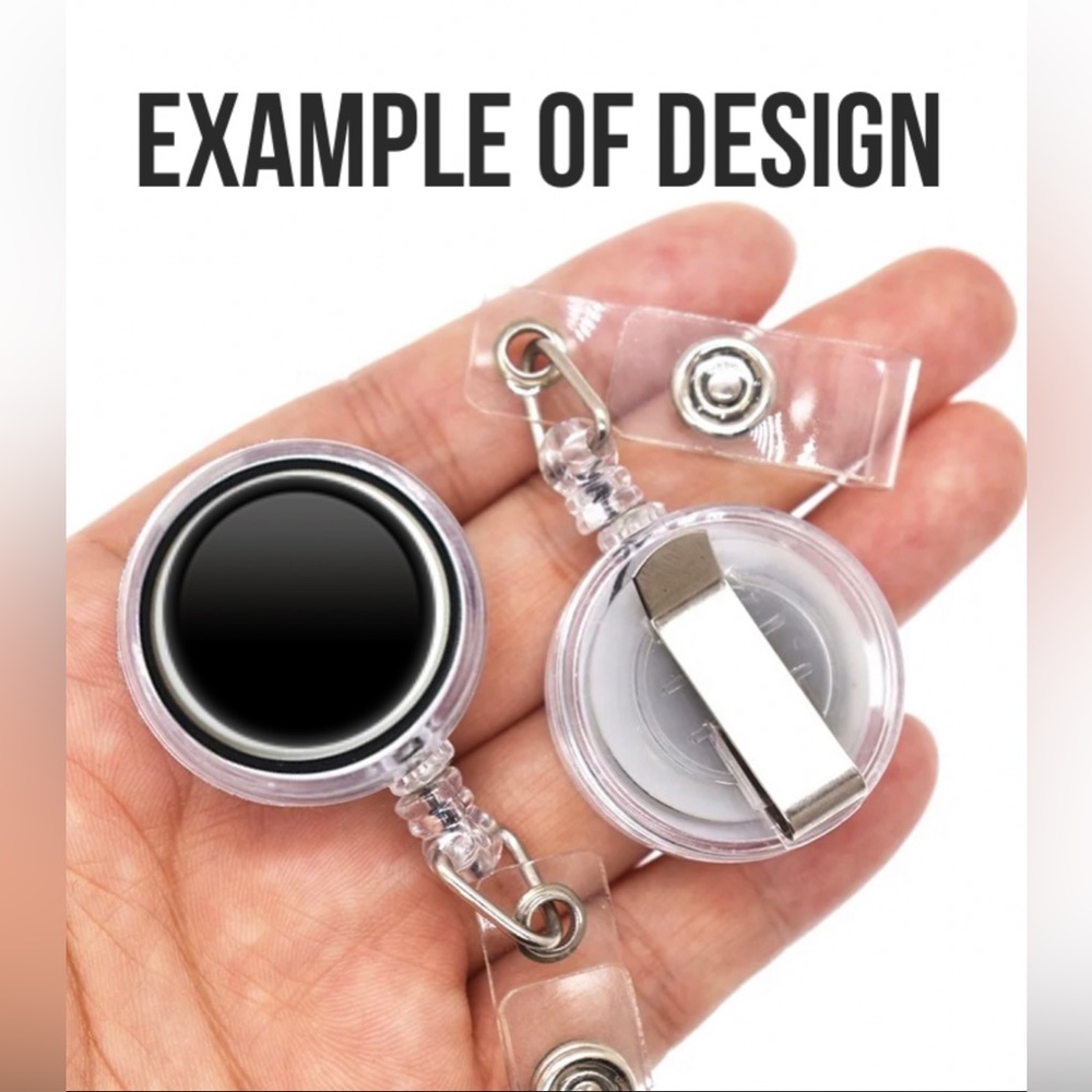 Retractable Reel Badge ID Clips with Snap Button Closure - Picture 11 of 12